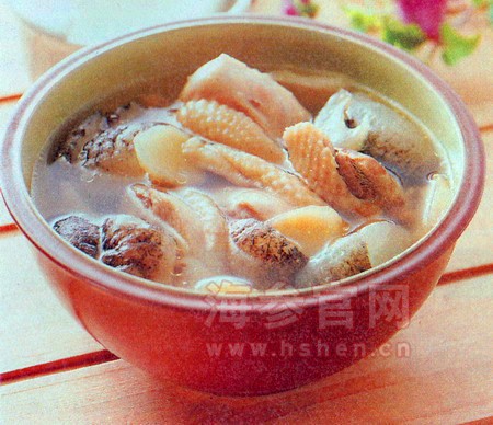 海参炖鸡汤的做法