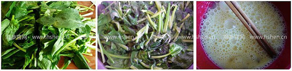 菠菜炒鸡蛋的家常做法