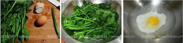 菠菜烧鸡蛋怎么做