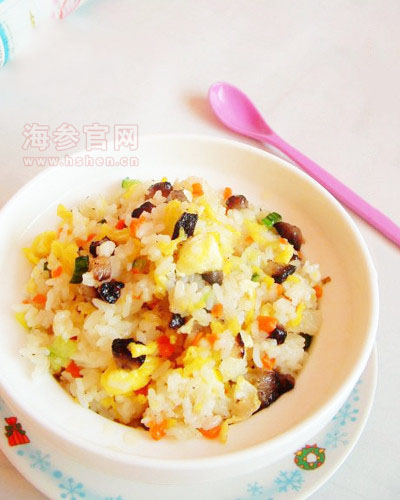 海参蛋炒饭的家常做法