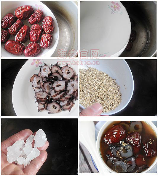 海参大枣藜麦汤的制作方法
