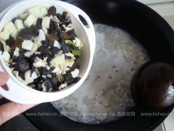 海参胶疙瘩高汤的制作方法
