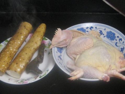 海参山药草鸡汤的做法